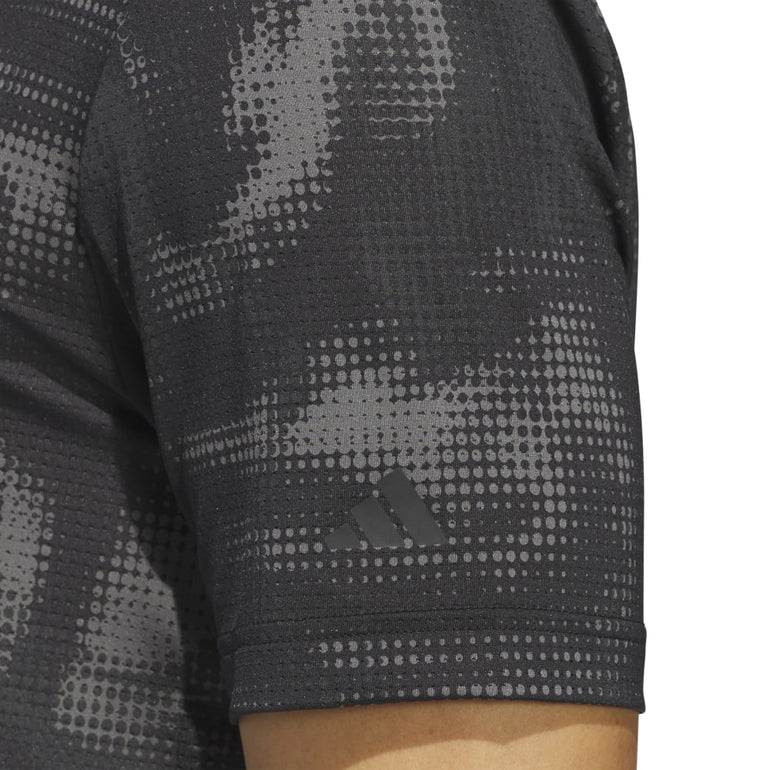 Adidas Men's Ultimate Printed Mesh Polo 25 - Black