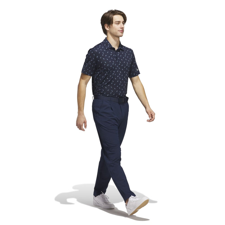 Adidas Men's Ultimate Printed Mesh Polo 25 - Collegiate Navy/Wonder Silver
