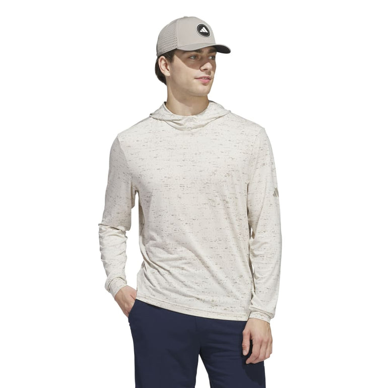 Adidas Men's Printed Lightweight Hoodie 25 - Alumina/Putty Beige