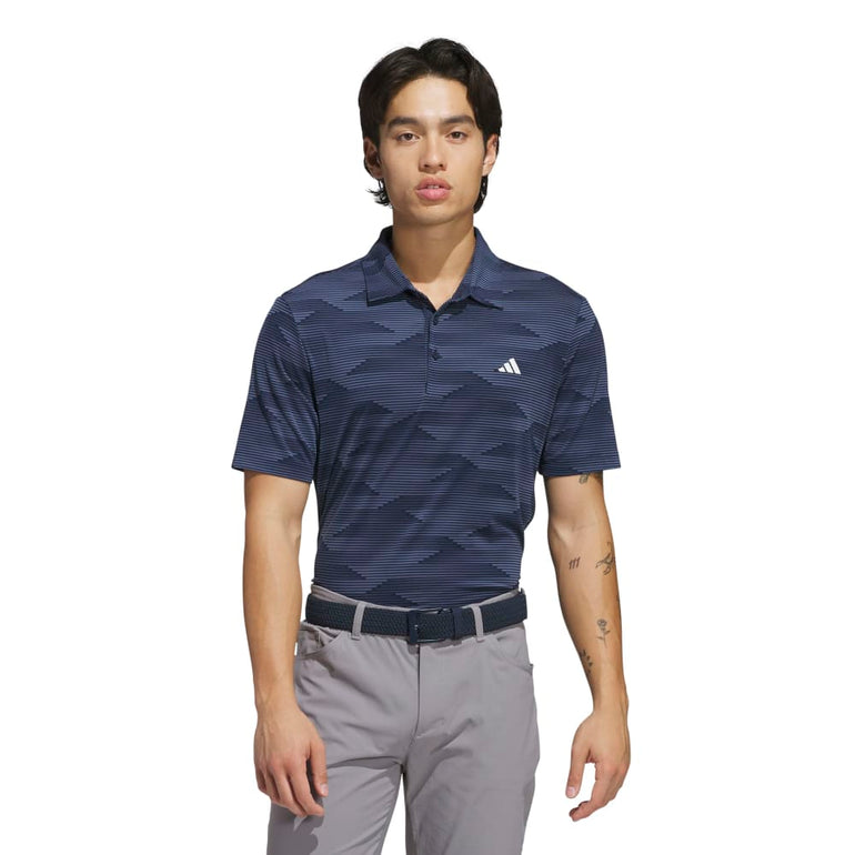 Adidas Men's Ultimate Speed Stripe Polo 25 - Collegiate Navy/Preloved Ink