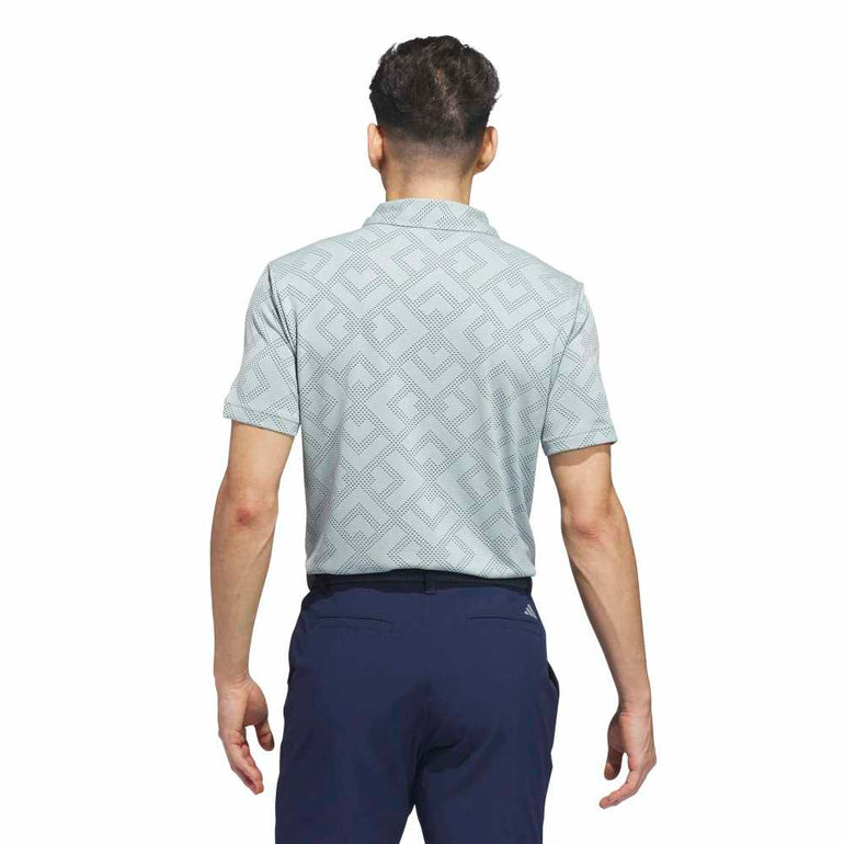 Adidas Men's Ultimate365 Jacquard Polo - Wonder Sage/Collegiate Navy