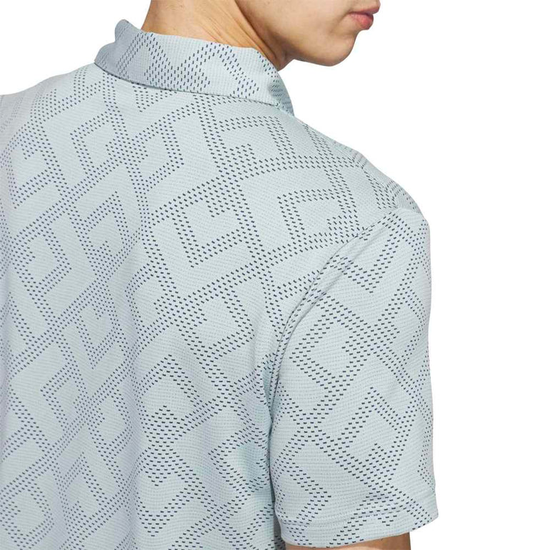 Adidas Men's Ultimate365 Jacquard Polo - Wonder Sage/Collegiate Navy