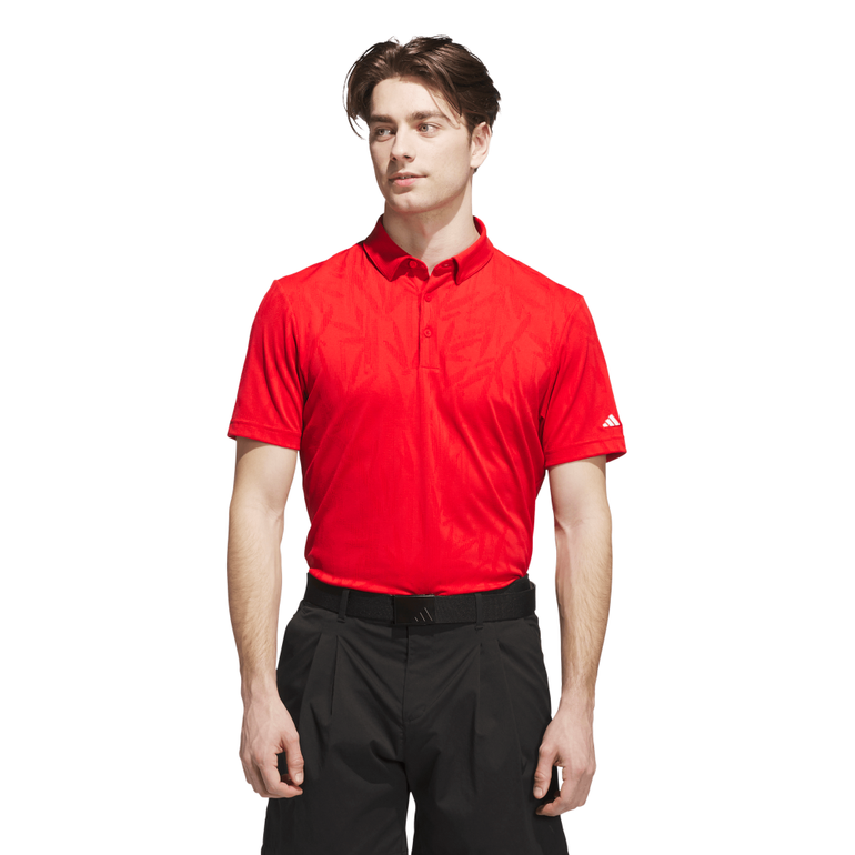 Adidas Men's Go-To Textured Polo - Collegiate Red