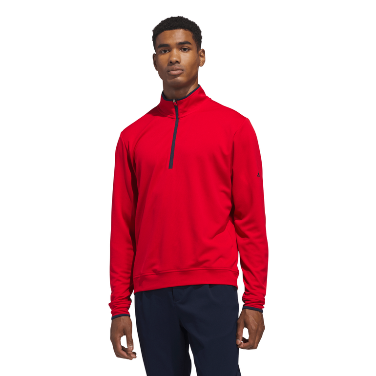 Adidas Men's UPF Lightweight 1/4 Zip - Collegiate Red
