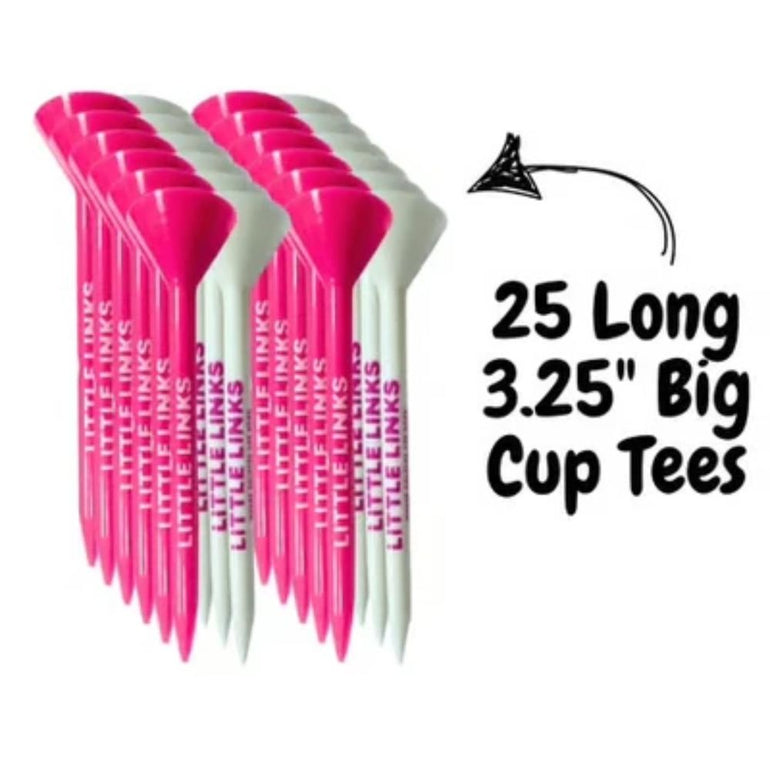 Little Links 25 Pack Big Cup Golf Tees