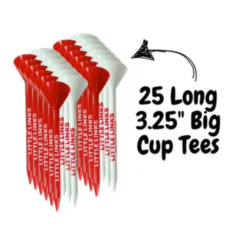 Little Links 25 Pack Big Cup Golf Tees