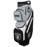 Las Vegas Raiders golf bag with 'Raider Nation' text on a white background