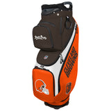 Golf bag with Cleveland Browns branding on a white background
