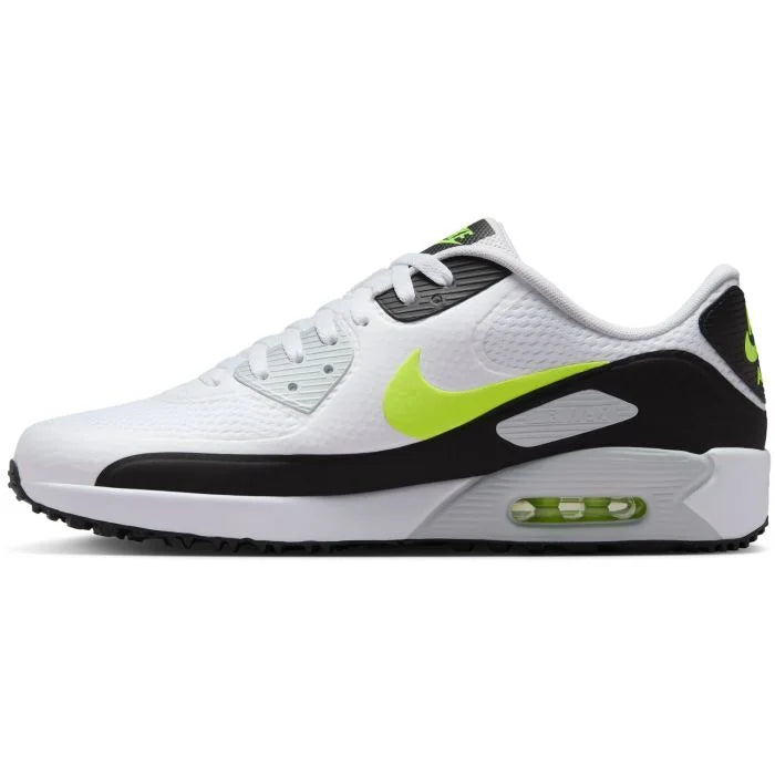 Nike Men's Air Max 90 G Golf Shoes - White/Hot Lime