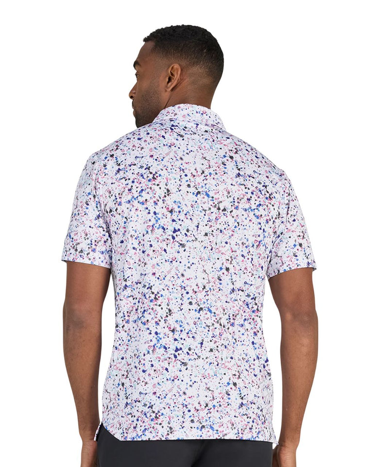 Bad Birdie Men's Paint Splatter 3 Polo