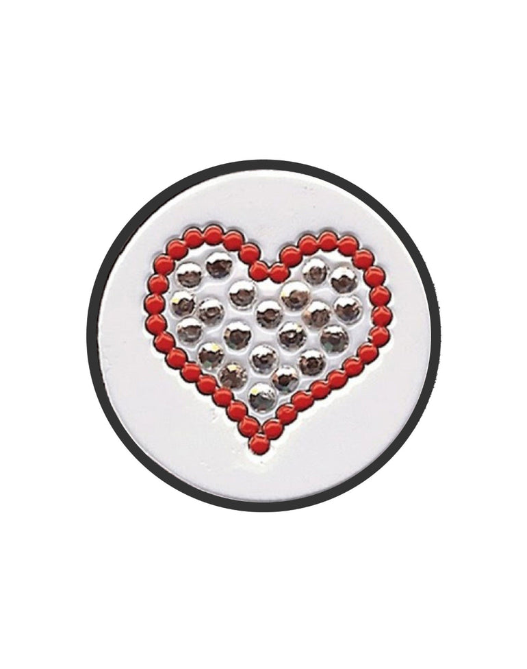 Evergolf Red Heart Crystal Ball Marker