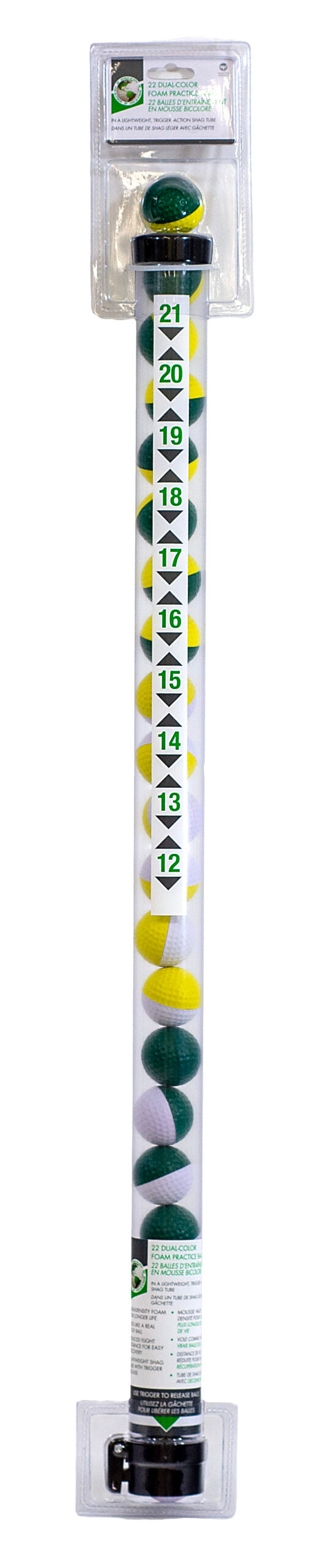 Reduced Flight Plastic Golf Balls With Tube