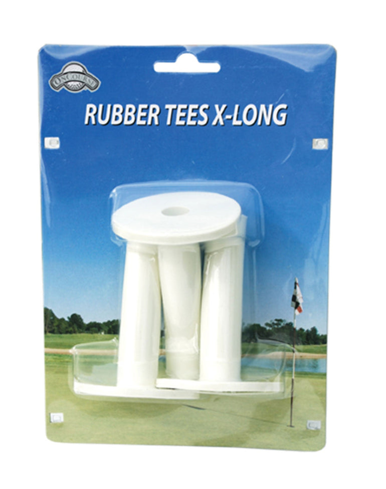 On Course Rubber Golf Tees - XL 3 Count