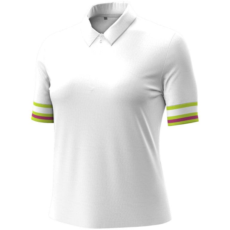 Under Armour Women's Aura Cuff Short Sleeve Polo 26 - White