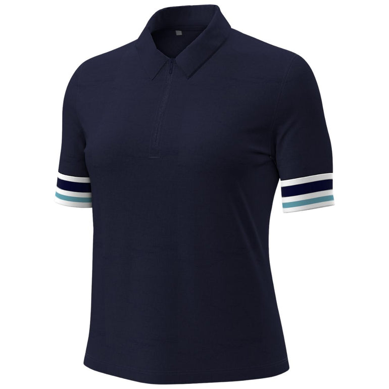 Under Armour Women's Aura Cuff Short Sleeve Polo 26 - Midnight Navy