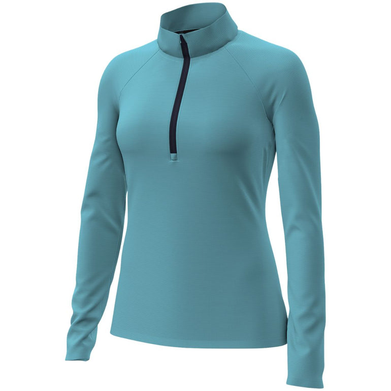 Under Armour Women's Fusion Ottoman Quarter Zip Pullover 26 - Blue Haze