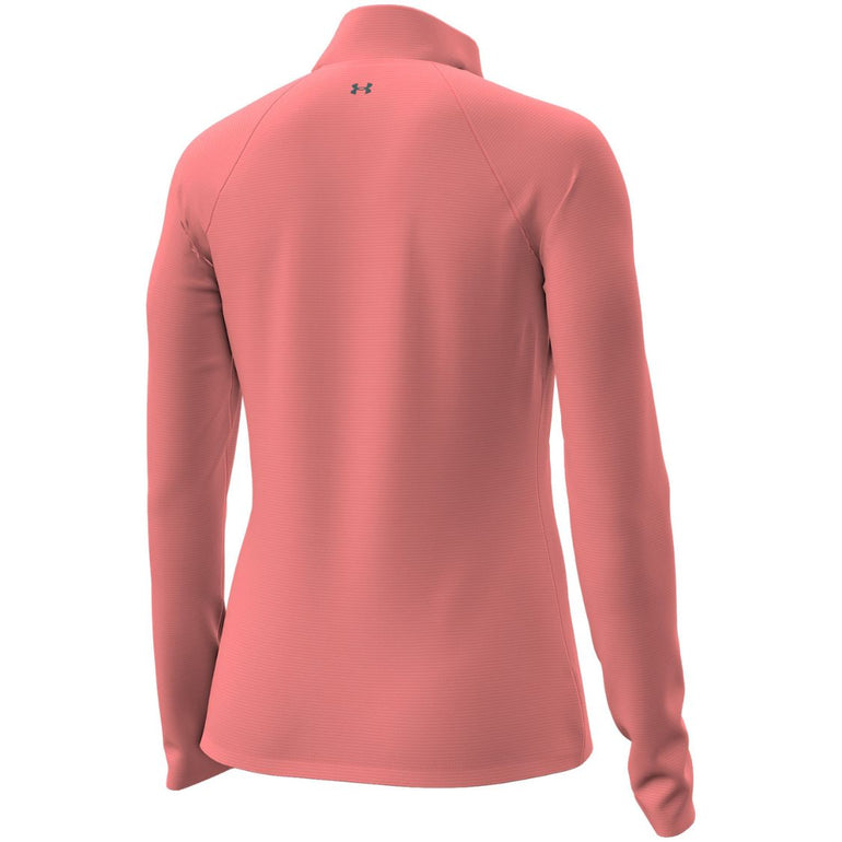 Under Armour Women's Fusion Ottoman Quarter Zip Pullover 26 - Posh Pink