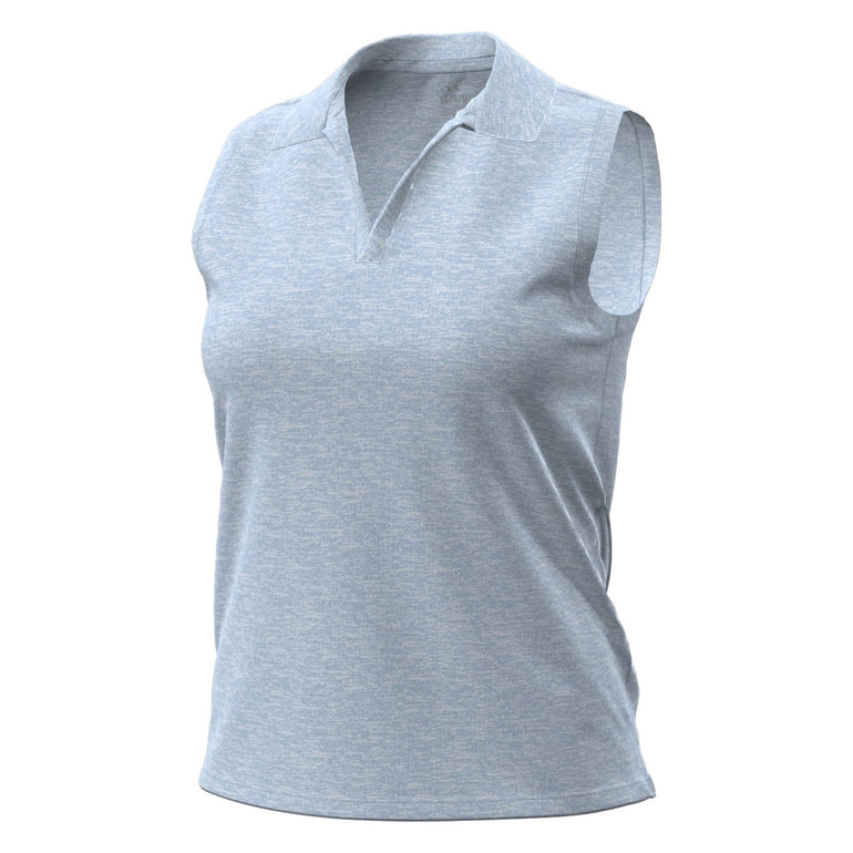 Under Armour Women's Aura Heather Sleeveless Polo 26 - Blue Calm Heather