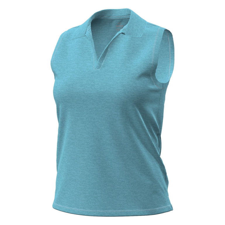 Under Armour Women's Aura Heather Sleeveless Polo 26 - Blue Haze