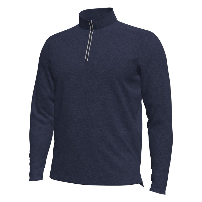 Under Armour Men's Aura Heather Quarter Zip Pullover 26 - Midnight Navy