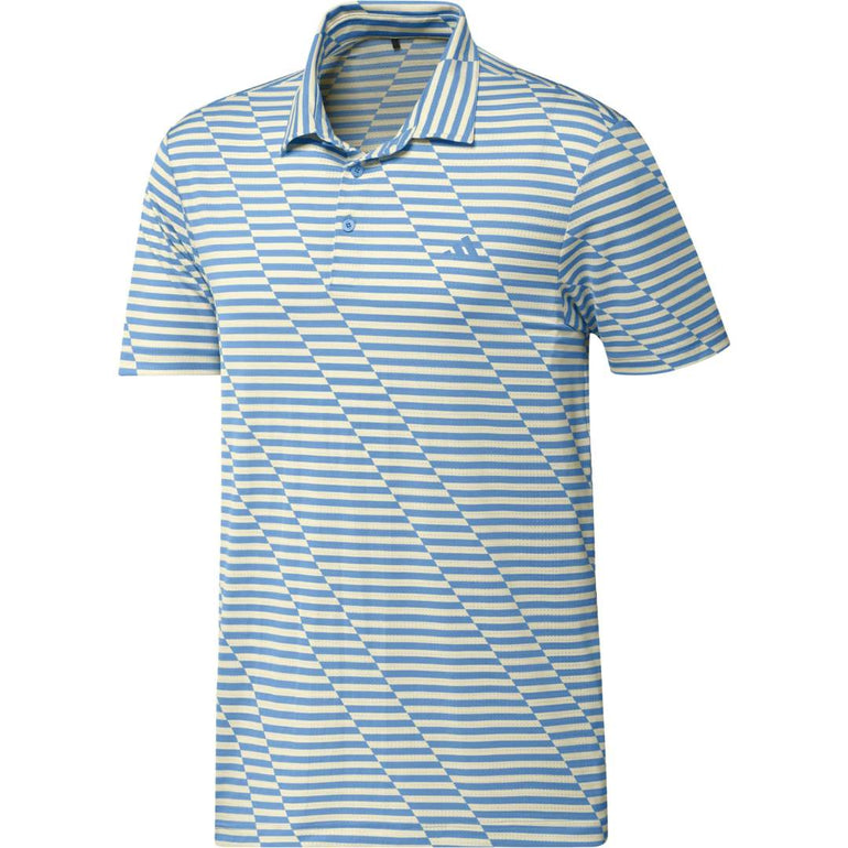 Adidas Men's Go-To Mesh Print Polo 2024 - Semi Blue Burst