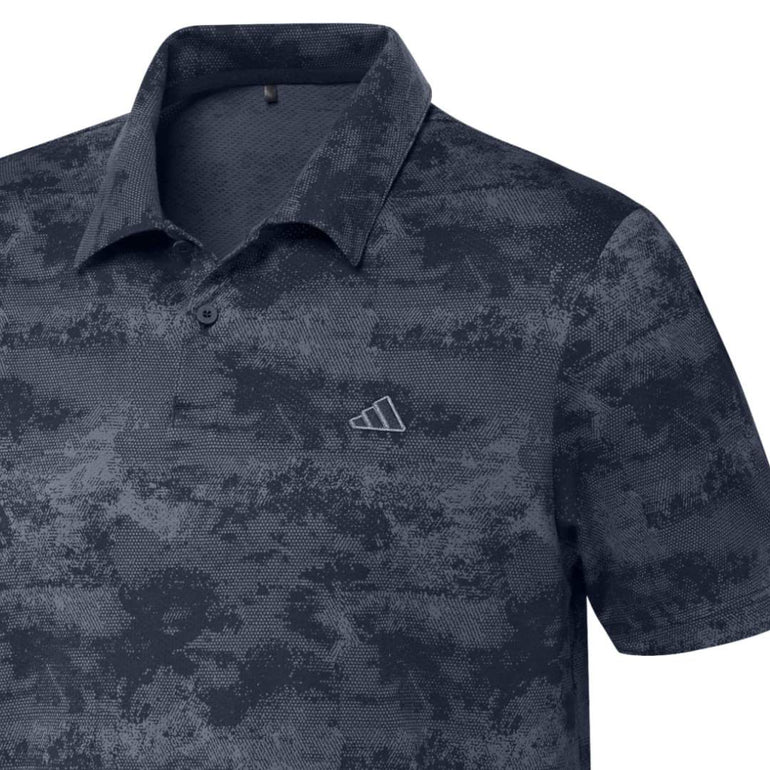 Adidas Men's Go-To Mesh Print Polo 2024 - Navy