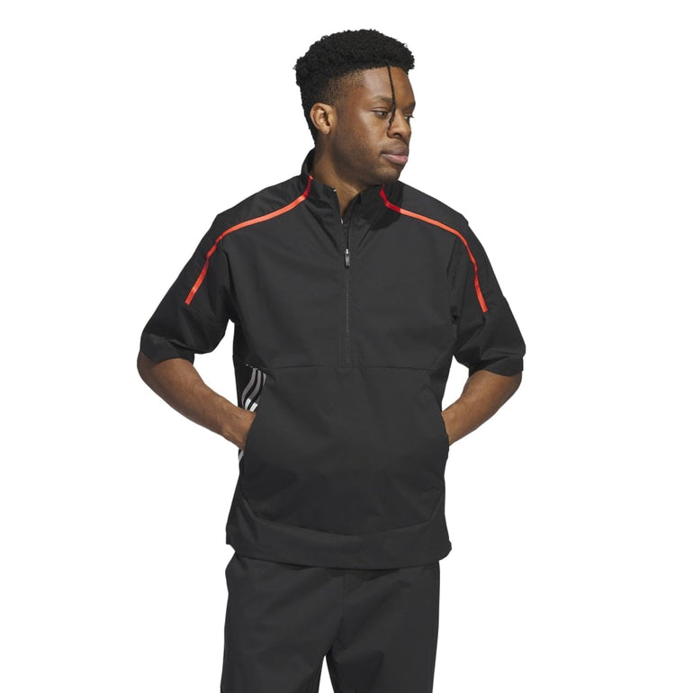 Adidas Men's Core Provisional Short-Sleeve 1/2-Zip Jacket 24 - Black