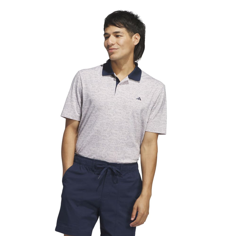 Adidas Men's Go-to Printed Polo 24 - Sandy Pink