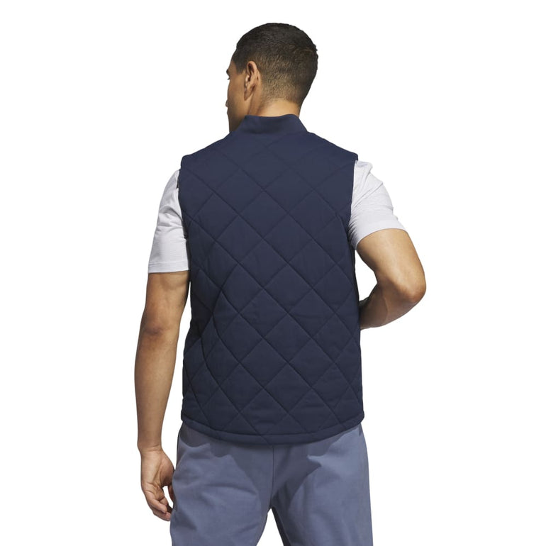 Adidas Men's Go-to Quilited Dwr Full Zip Vest 24 - Navy