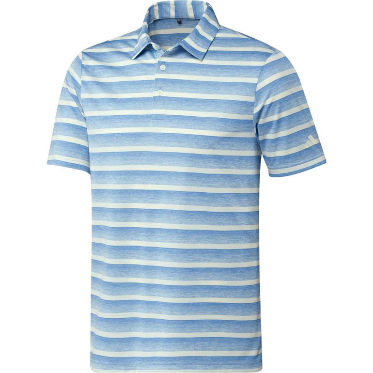 Adidas Men's Two-Color Stripe Polo 2024 - Semi Blue Burst