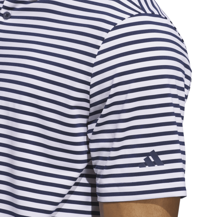 Adidas Men's Ultimate Stripe Polo 25 - White/Collegiate Navy
