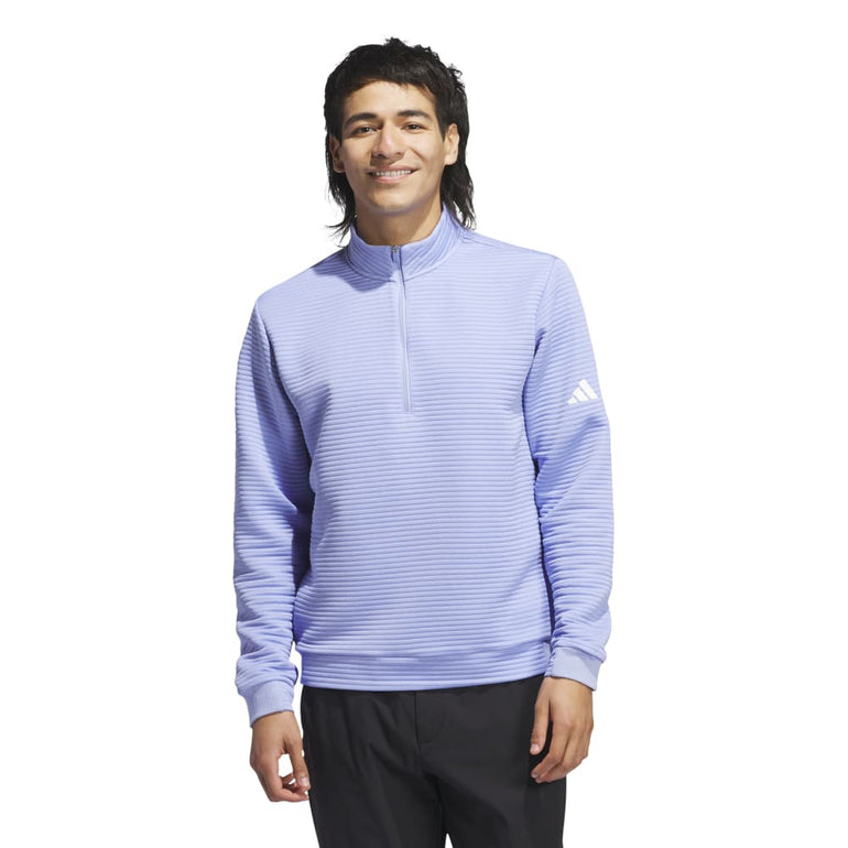 Adidas Men's Ultimate365 DWR Textured 1/4 Zip Pullover 24 - Blue Spark