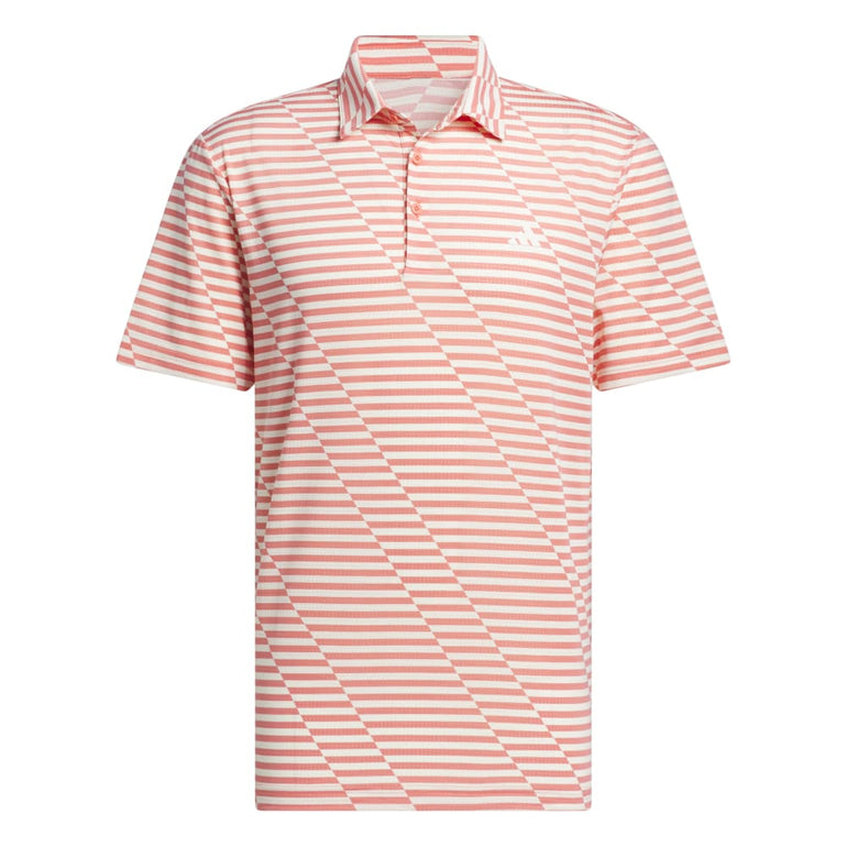 Adidas Men's Ultimate365 Mesh Print Polo 2024 - Preloved Scarlet