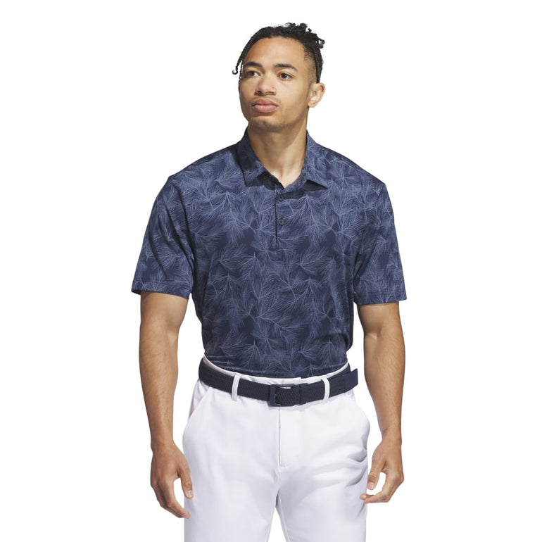 Adidas Men's Ultimate365 Mesh Print Polo 24 - Collegiate Navy