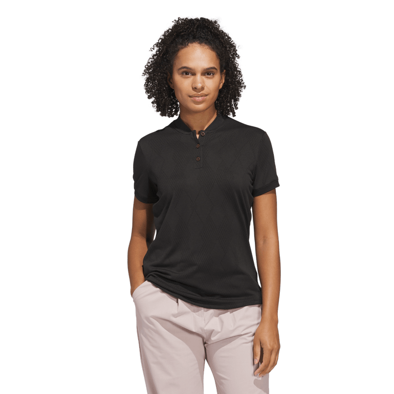 Adidas Women's Ultimate365 Diamond Jacquard Polo 25 - Black