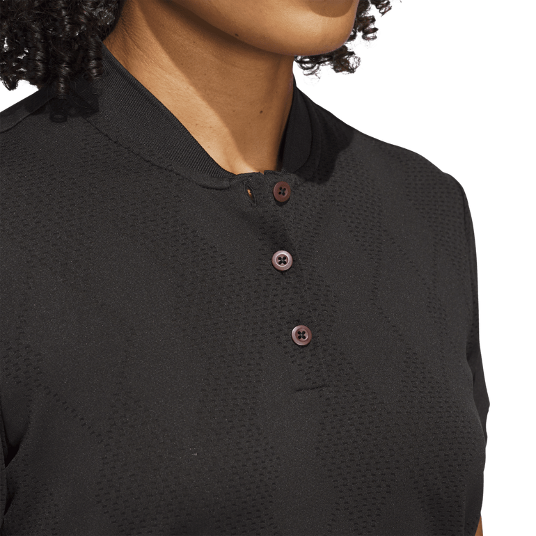 Adidas Women's Ultimate365 Diamond Jacquard Polo 25 - Black