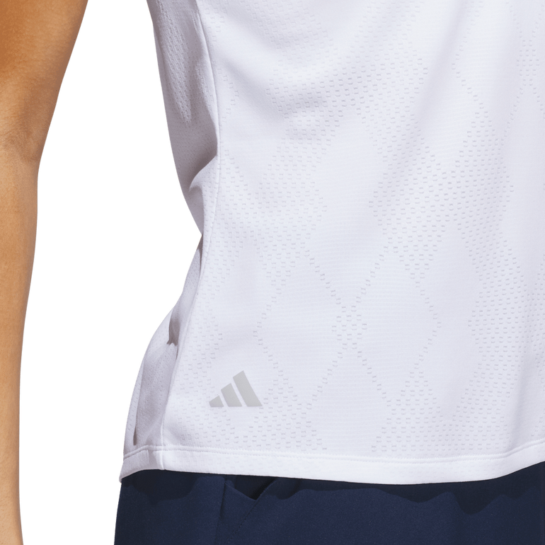 Adidas Women's Ultimate365 Diamond Jacquard Polo 25 - White