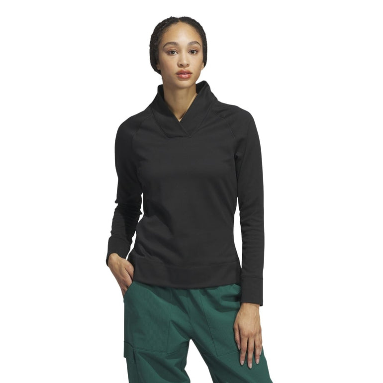 Adidas Women's Ultimate365 COLD.RDY Crossover Mock Shirt 24 - Black