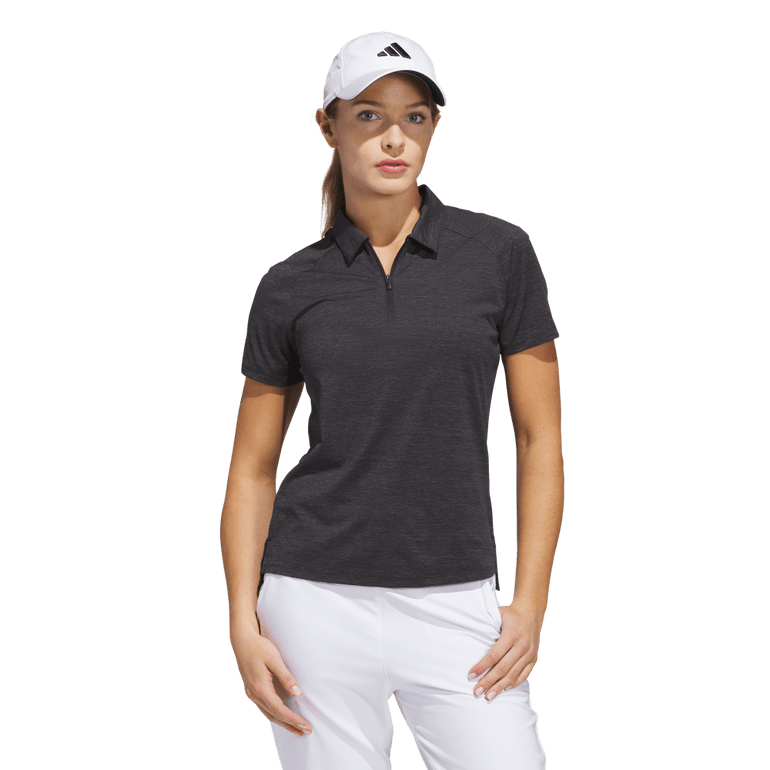 Adidas Women's Ultimate365 Heathered Twistknit Polo 25 - Black/Grey Four