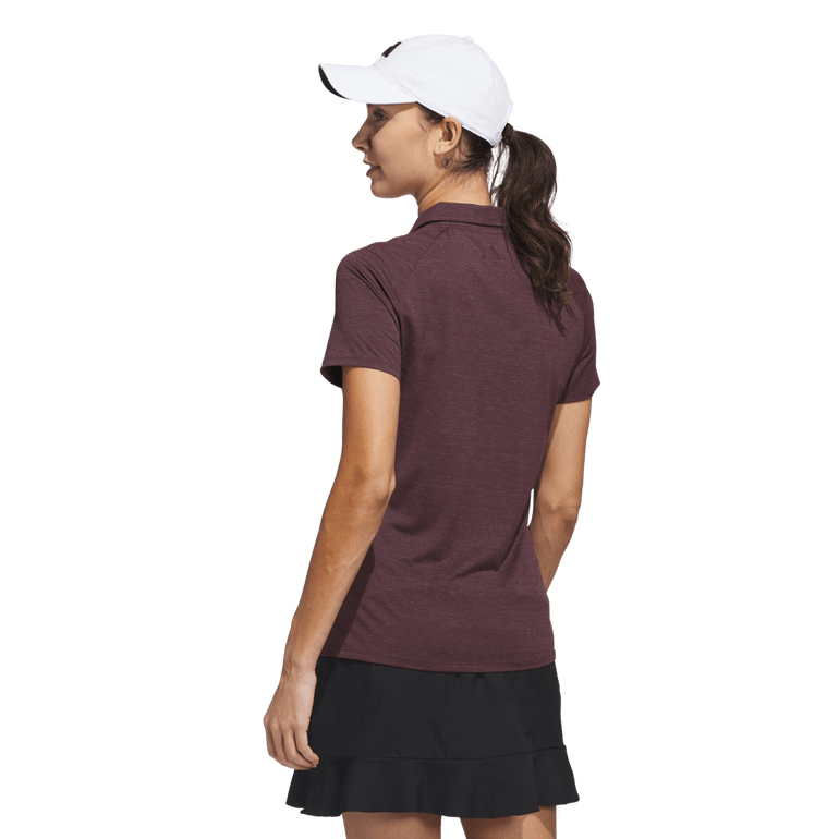 Adidas Women's Ultimate365 Heathered Twistknit Polo 25 - Pure Ruby/Powder Coral