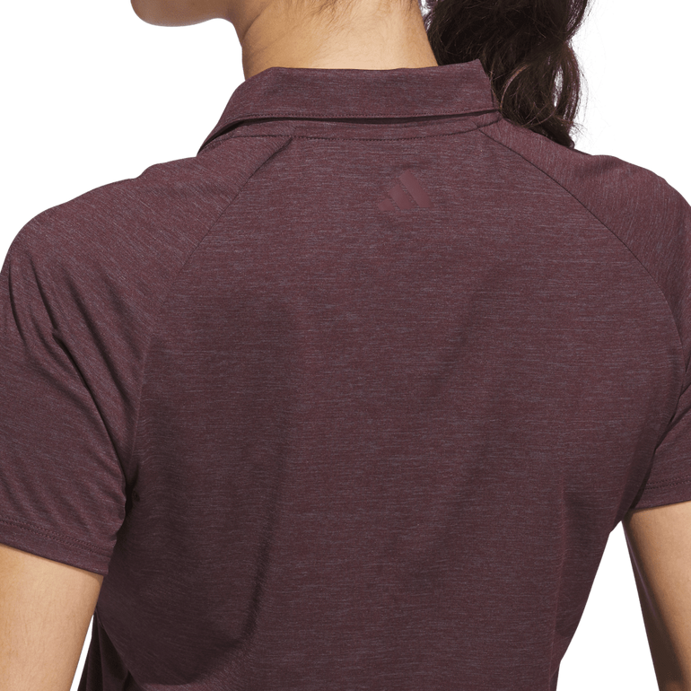 Adidas Women's Ultimate365 Heathered Twistknit Polo 25 - Pure Ruby/Powder Coral