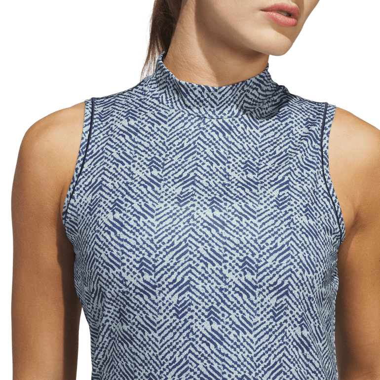 Adidas Women's Ultimate365 Mock Sleeveless Polo 25 - Collegiate Navy