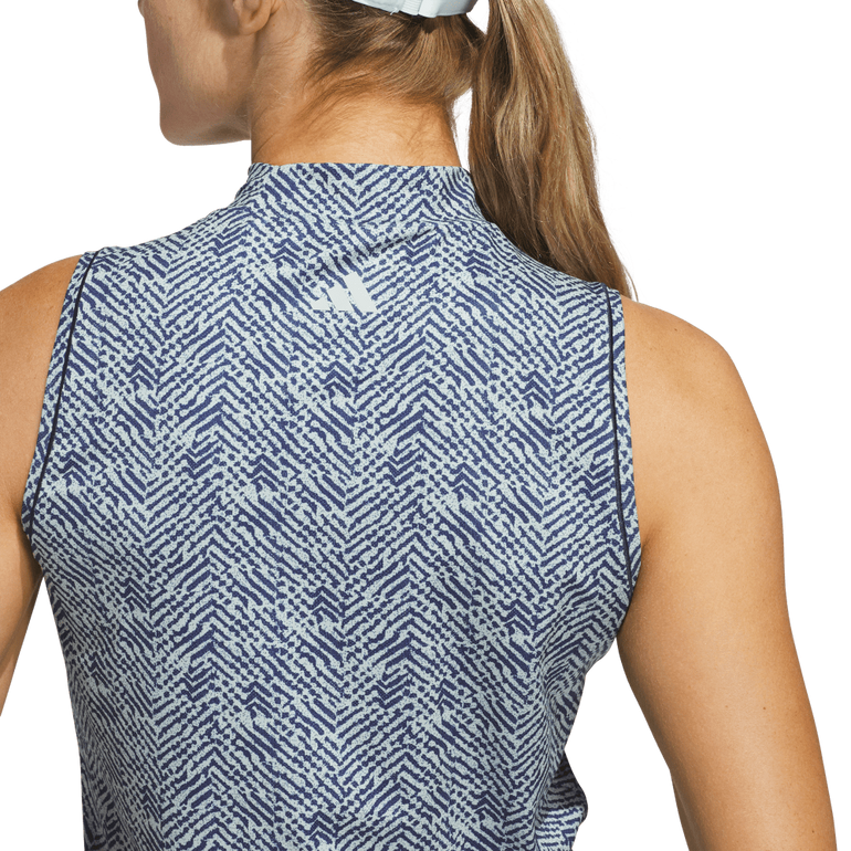 Adidas Women's Ultimate365 Mock Sleeveless Polo 25 - Collegiate Navy
