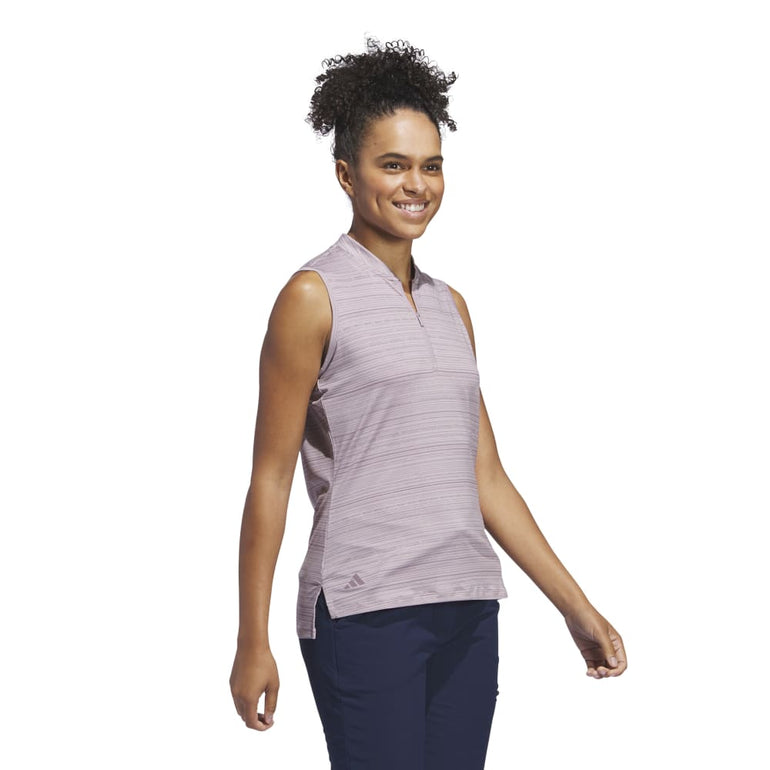 Adidas Women's Ultimate365 Sleeveless Polo 2023 - Preloved Fig