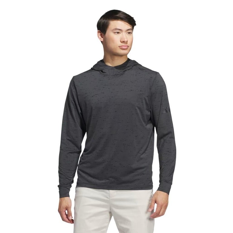Adidas Men's Core Printed Lightweight Hoodie 24 - Carbon/Black