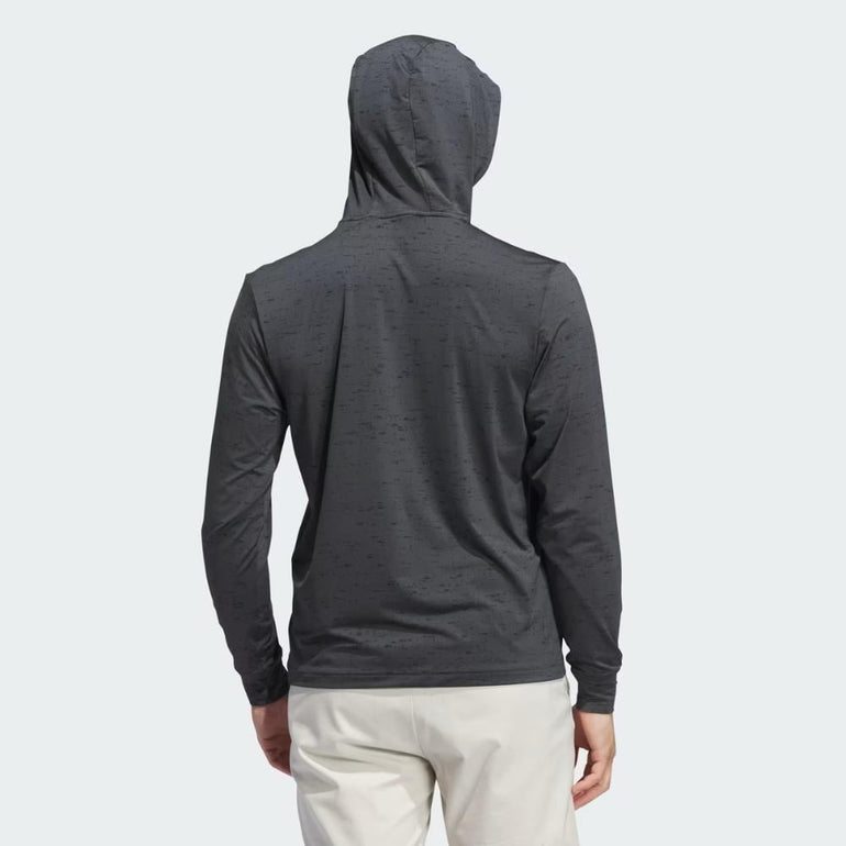 Adidas Men's Core Printed Lightweight Hoodie 24 - Carbon/Black