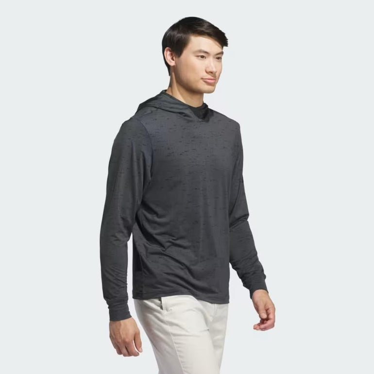 Adidas Men's Core Printed Lightweight Hoodie 24 - Carbon/Black