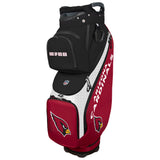 Golf bag with Arizona Cardinals branding on a white background