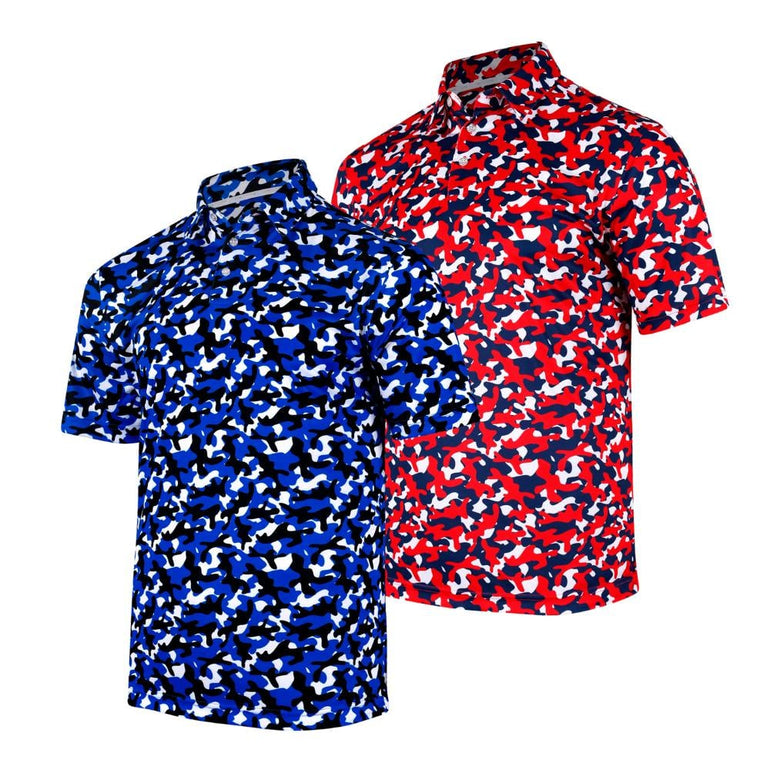 Backspin Men's Camo Print Polo 24