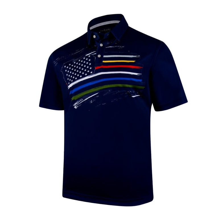 Backspin Men's Patriot Polo 24
